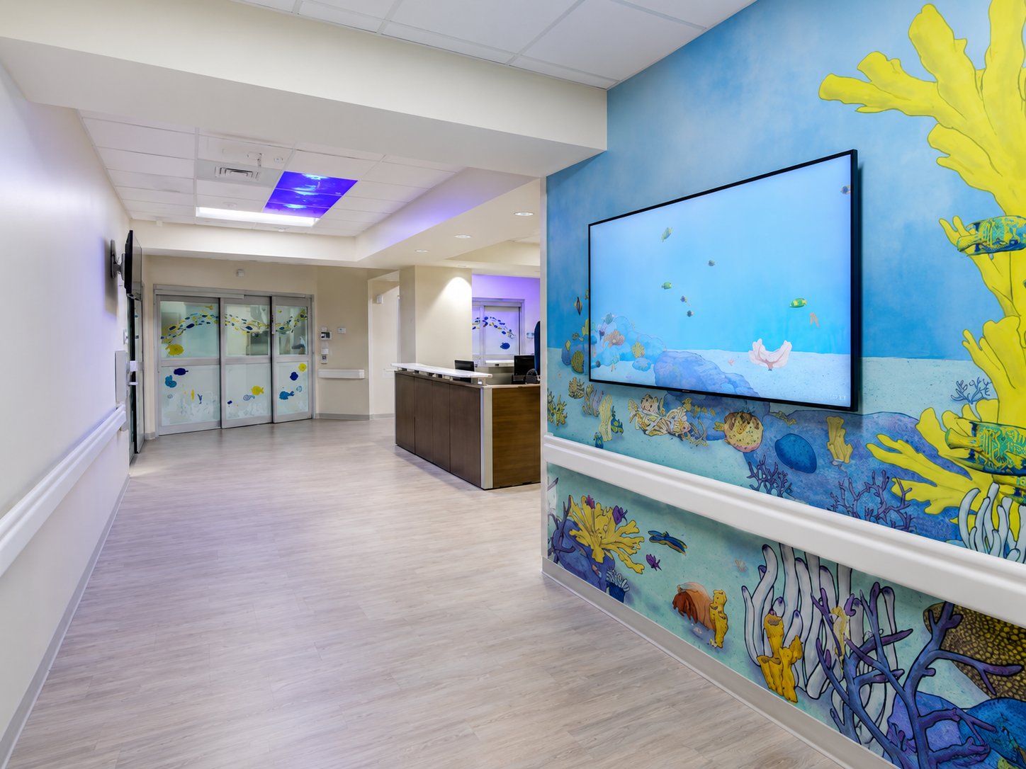 Ocean-Themed Pediatric Hospital Lobby